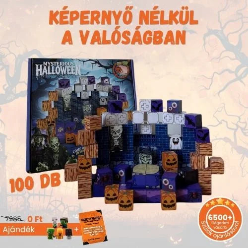 MagnoCraft Halloween 150 darabos mágneses építőkészlet tartalma