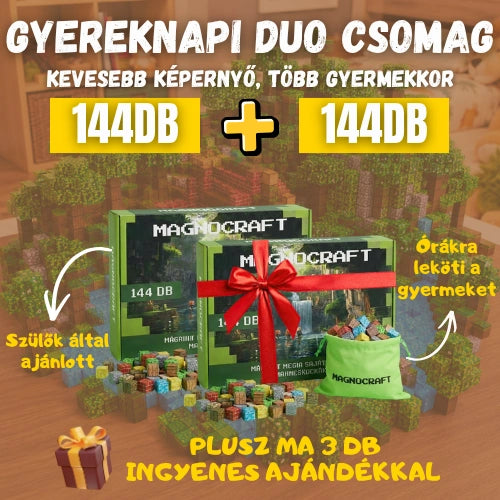 MagnoCraft DUO csomag  -  STEM Mágneses készségfejlesztő épitőjáték