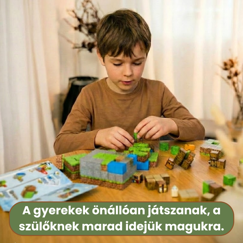 KUCKÓ - 192 darabos mágneses STEM készségfejlesztő építőkészlet