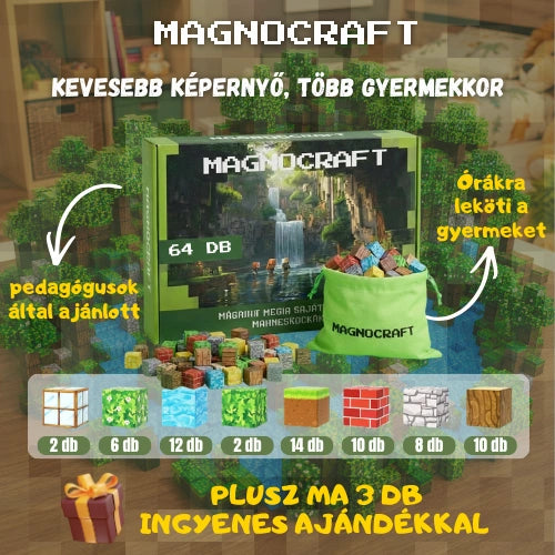 MagnoCraft -  STEM Mágneses készségfejlesztő épitőjáték