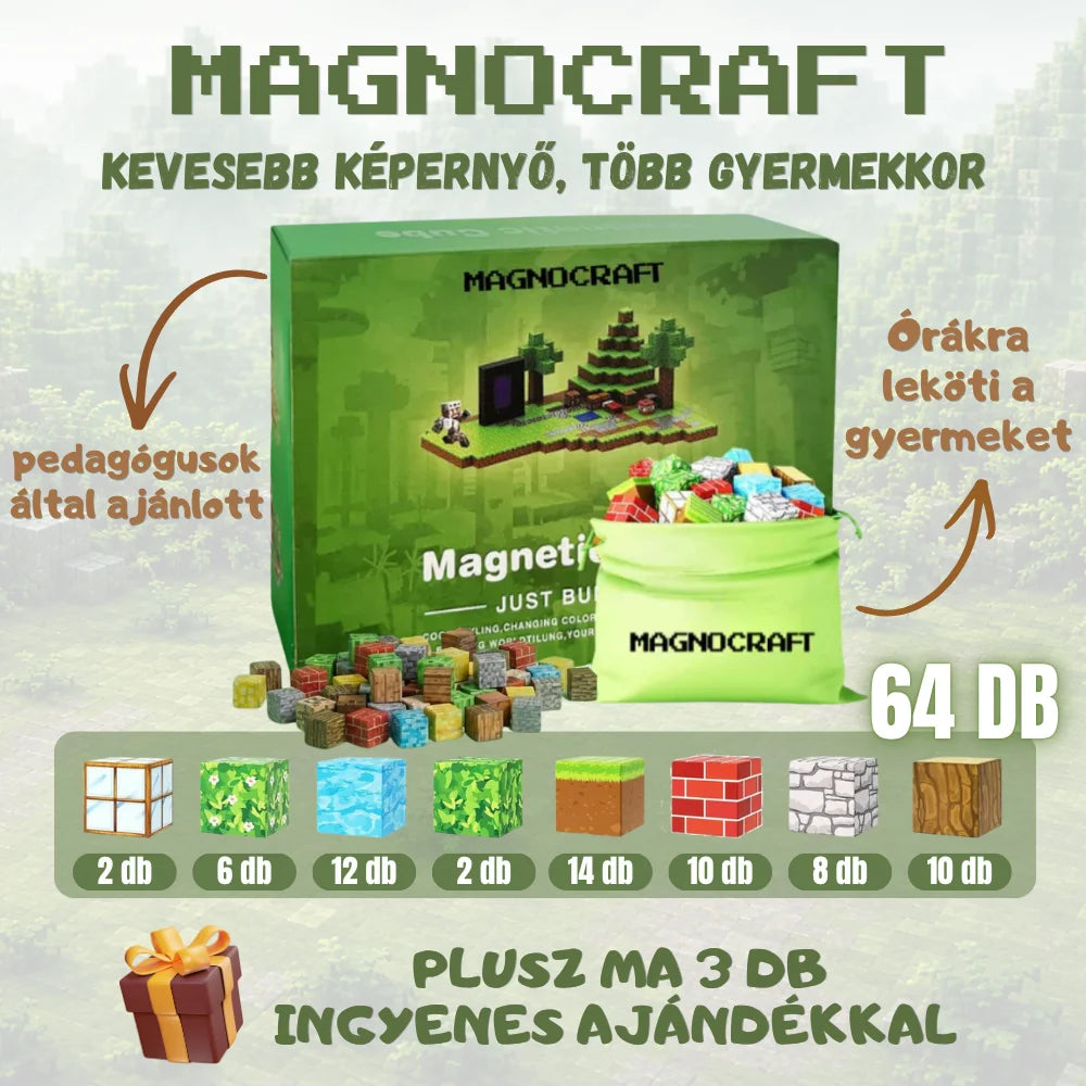 MagnoCraft -  STEM Mágneses készségfejlesztő épitőjáték