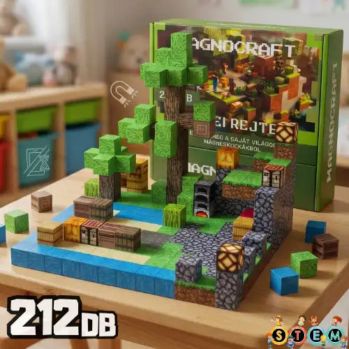 ErdeiRejtek - 212 darabos mágneses STEM készségfejlesztő építőkészlet