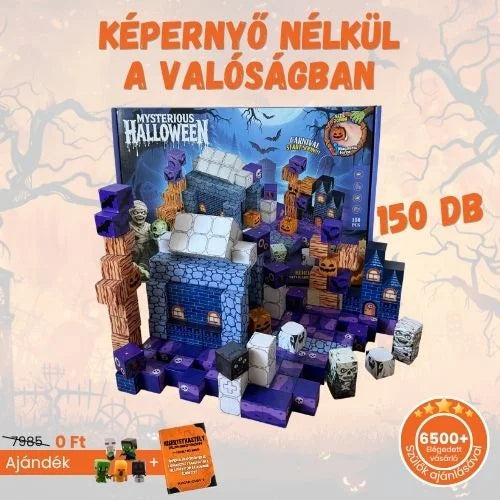 MagnoCraft Halloween 150 darabos mágneses építőkészlet tartalma