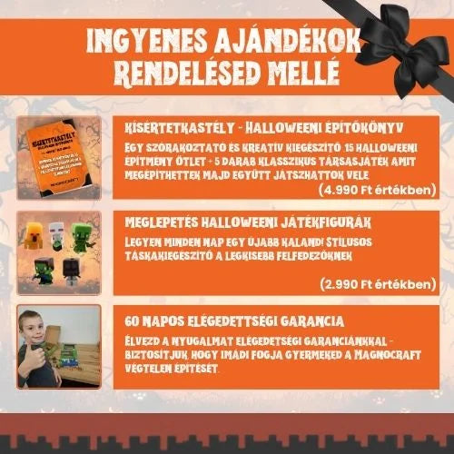Ingyenes ajándékok a MagnoCraft Halloween rendelés mellé
