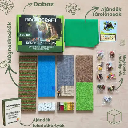 KALANDOK VÖLGYE - 300 darabos mágneses STEM készségfejlesztő építőkészlet