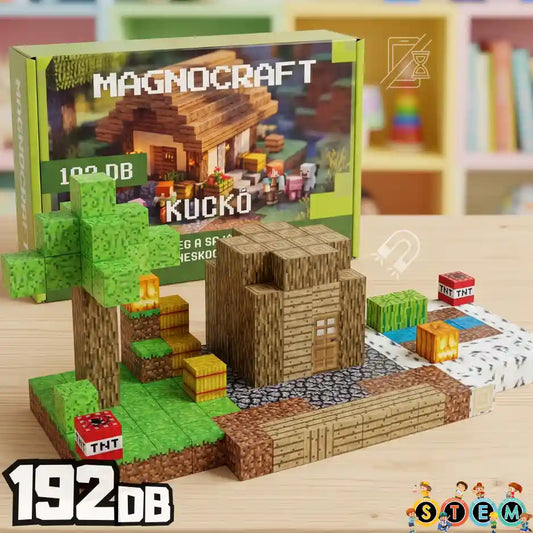 KUCKÓ - 192 darabos mágneses STEM készségfejlesztő építőkészlet