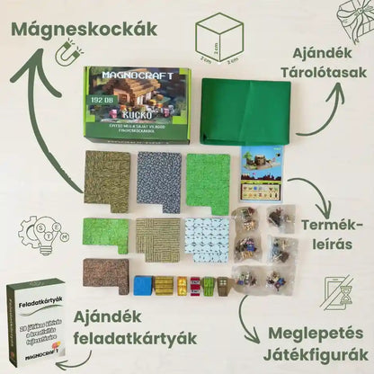 KUCKÓ - 192 darabos mágneses STEM készségfejlesztő építőkészlet