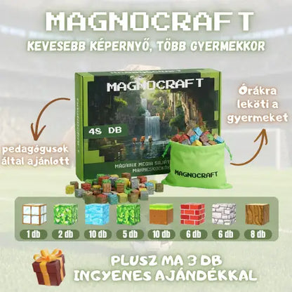MagnoCraft -  STEM Mágneses készségfejlesztő épitőjáték