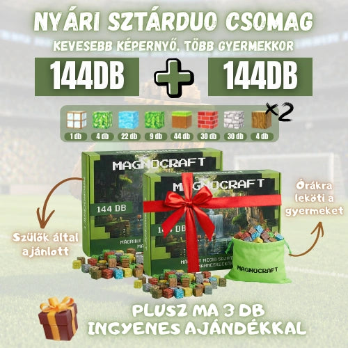 MagnoCraft DUO csomag  -  STEM Mágneses készségfejlesztő épitőjáték