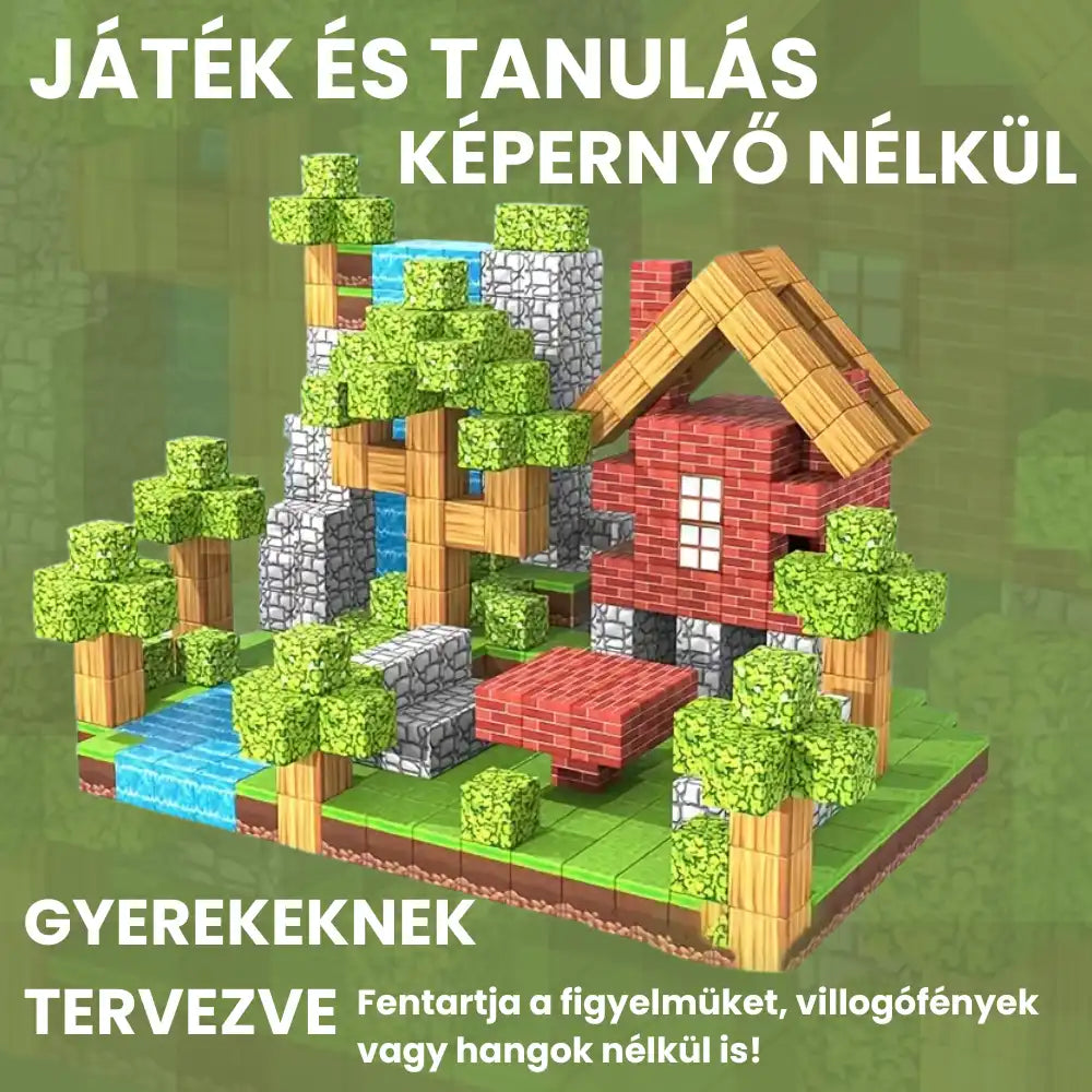 TÉL - 128 darabos mágneses STEM készségfejlesztő építőkészlet