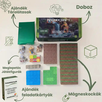 VÍZESÉS - 128 darabos mágneses STEM készségfejlesztő építőkészlet