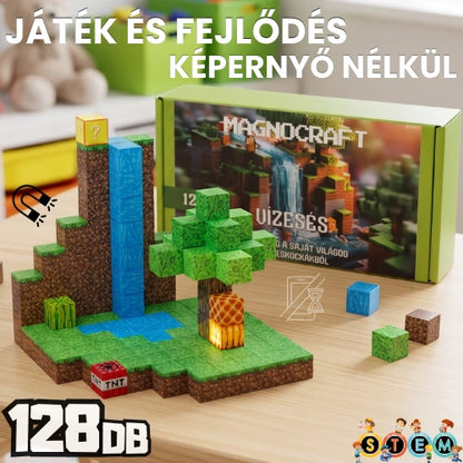 VÍZESÉS - 128 darabos mágneses STEM készségfejlesztő építőkészlet