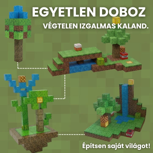 ERDEI REJTEK - 212 darabos mágneses STEM készségfejlesztő építőkészlet